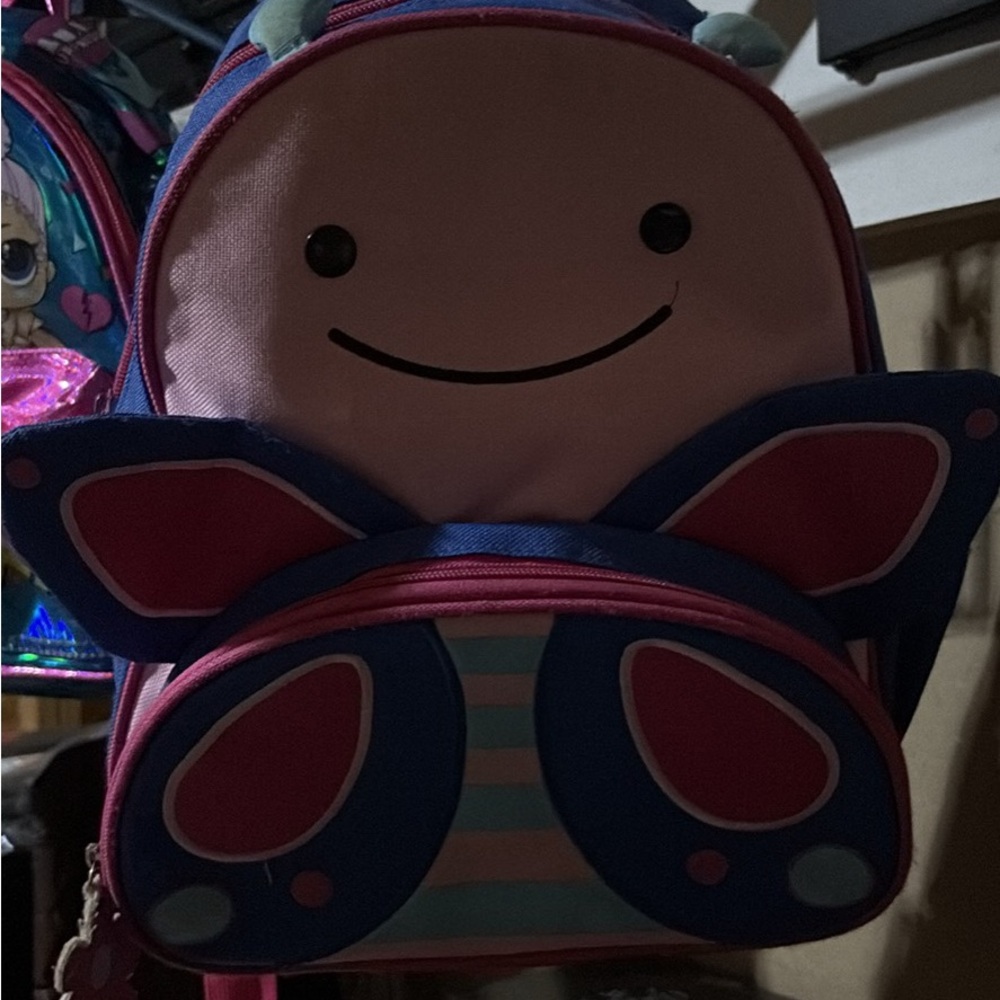 Butterfly Kids Backpack - Pink and Blue